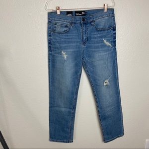 NWT RSQ Slim Straight Distressed Mens Jeans 32x30